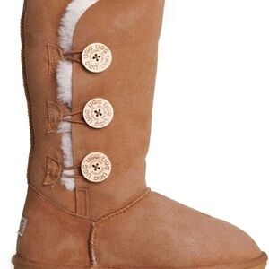 UGG Brown Sheepskin Button Boots ,Authentic Uggs.